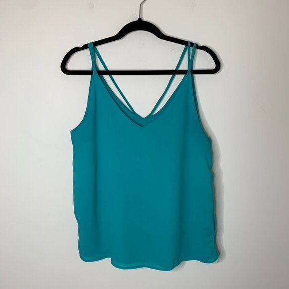 Ardene Tank Top Cami Blouse Green Teal Polyester Size Medium - Picture 4 of 14
